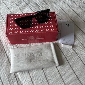 Le Specs "Veoldrome" black cat eye sunglasses